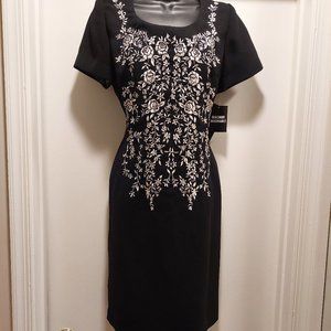 NWT floral embroidered dress, Size 8